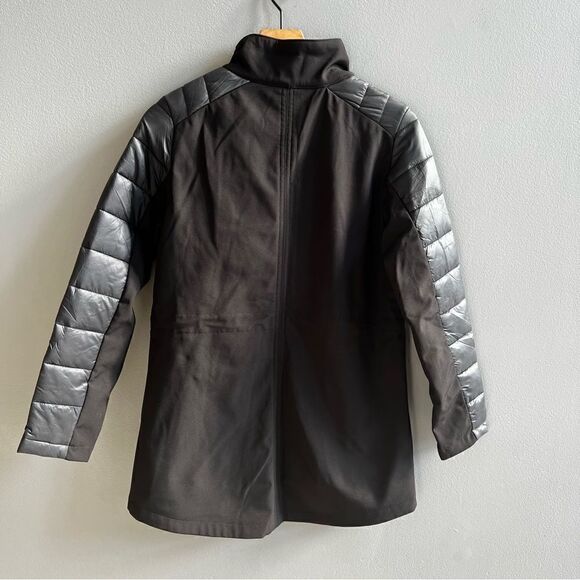 Calvin Klein Performance Soft Shell Quilted Jacket Rain Repellent Classic Black - Picture 4 of 14